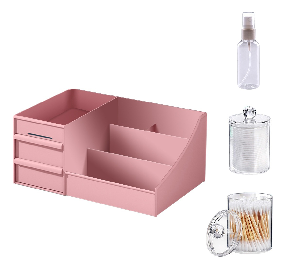 Foto 2 pulgar | Caja Organizadora Maquillaje Con Gavetas De Multifuncional, Rosa