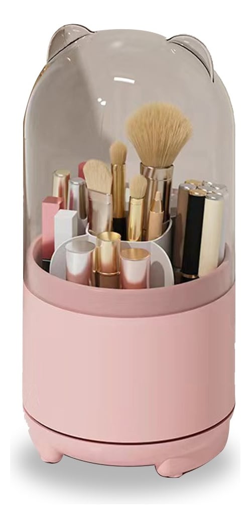 Caja Organizadora de Cosméticos Wünd Rosa Giratoria con Tapa Antipolvo $727