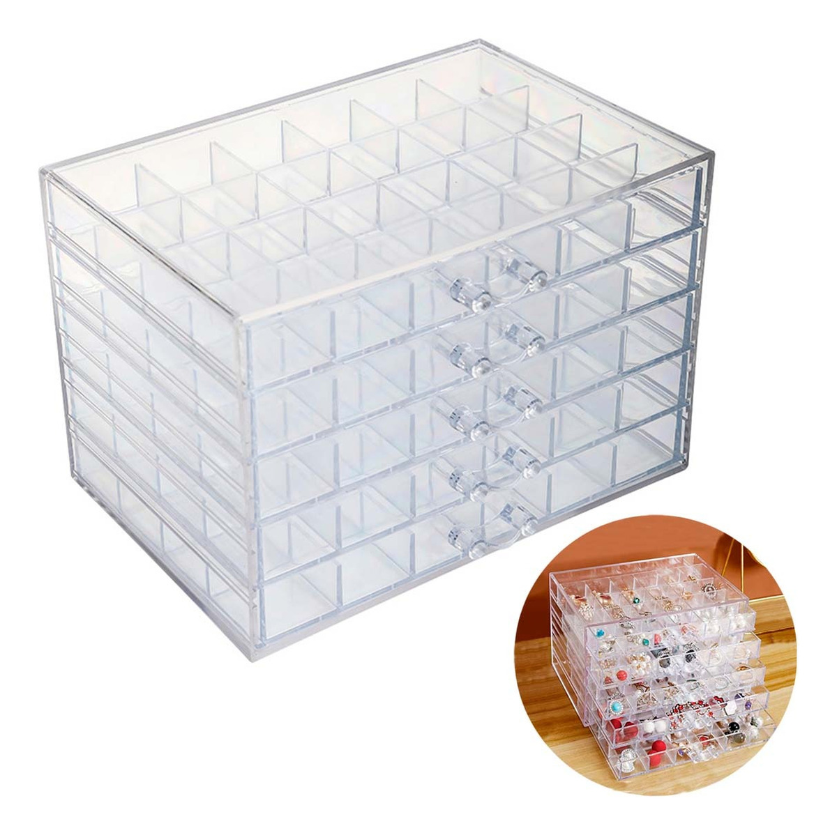 Foto 2 | Caja Organizadora de Acrílico Wünd Transparente para Decoración de Uñas