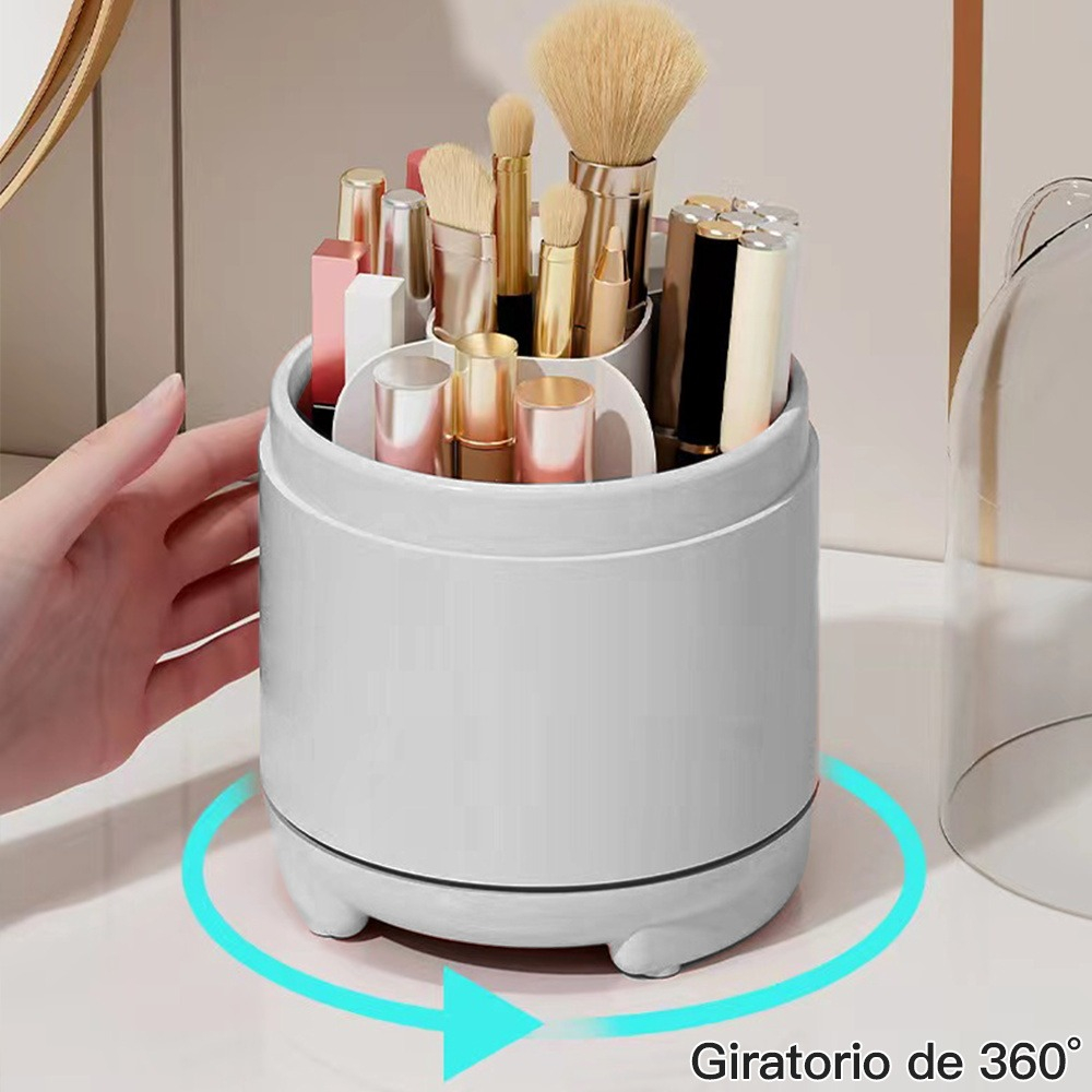 Foto 3 pulgar | Organizador de Cosméticos Wünd Blanco Giratoria con Tapa Antipolvo