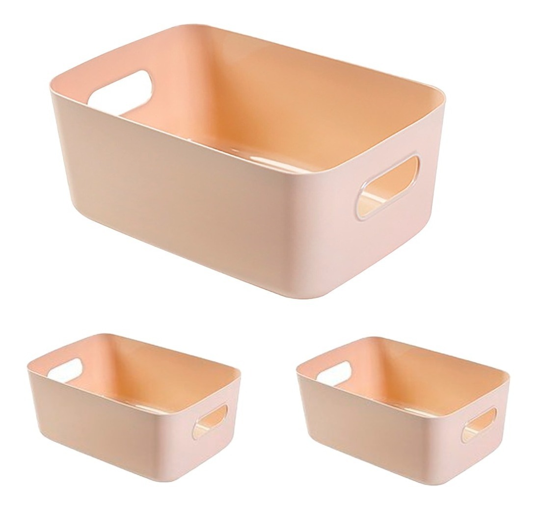 Caja Organizador Multiusos 3 Piezas Rosa