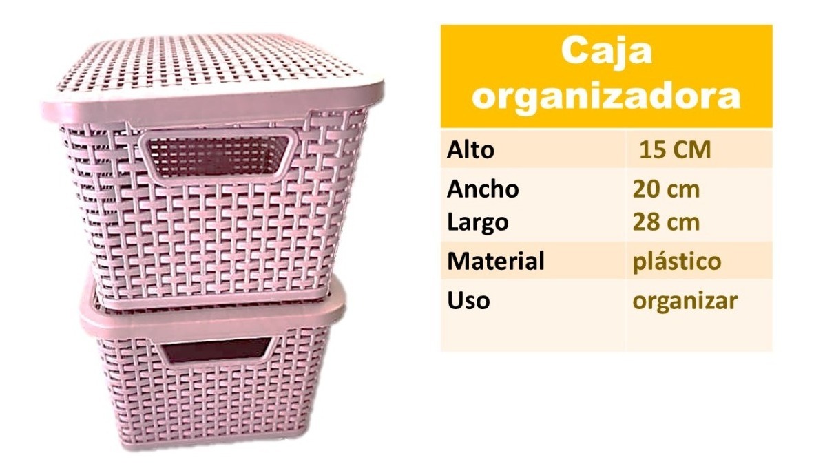 Foto 3 pulgar | Canasta Organizadora Wünd Rosa 2 Piezas