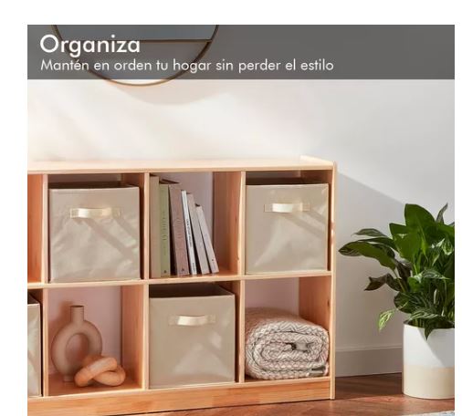 Foto 2 | Cajas de Almacenamiento Wünd Plegables Multiusos Beige 6 Piezas