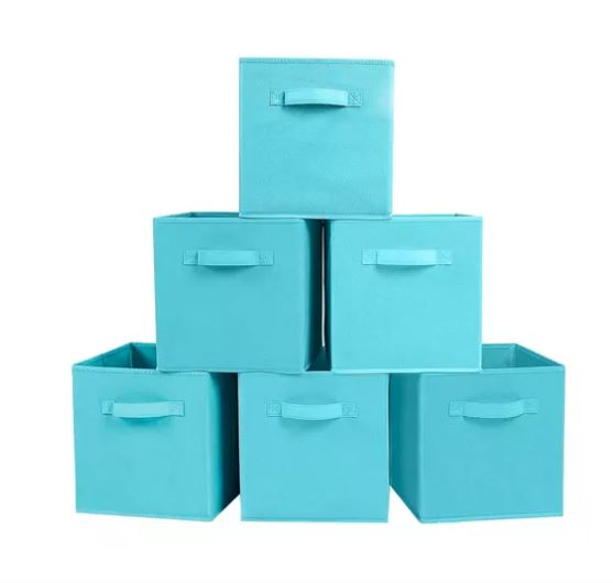 Cajas de Almacenamiento Wünd Plegables Multiusos Azules 6 Piezas