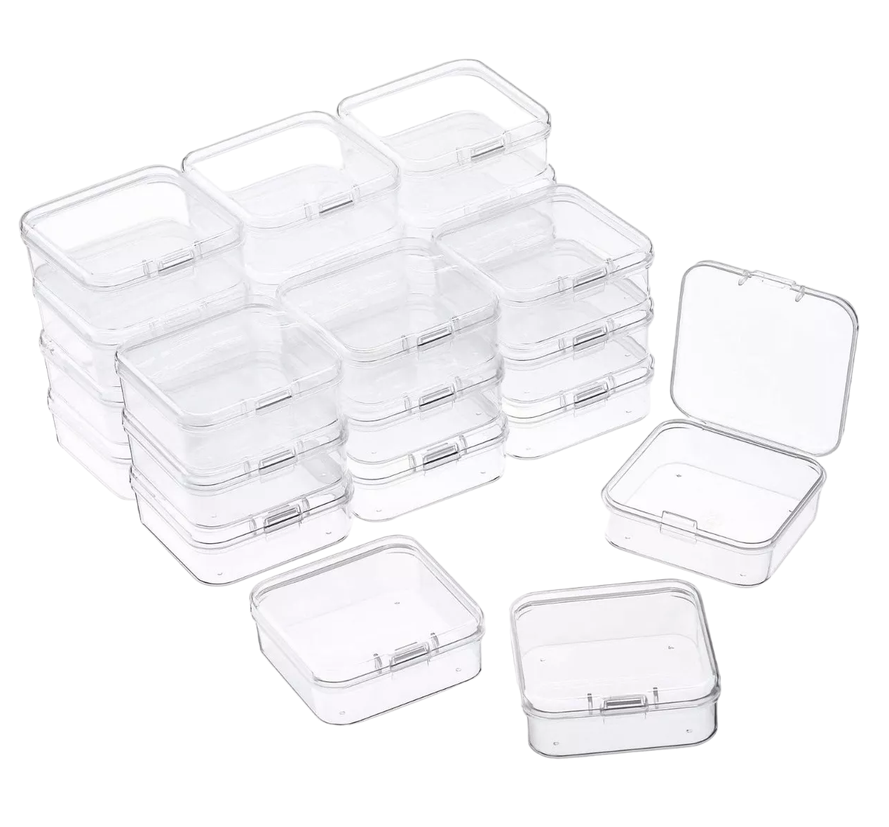 Organizador Caja Para Cuentas De Tornillo, 24 Pcs Transparente