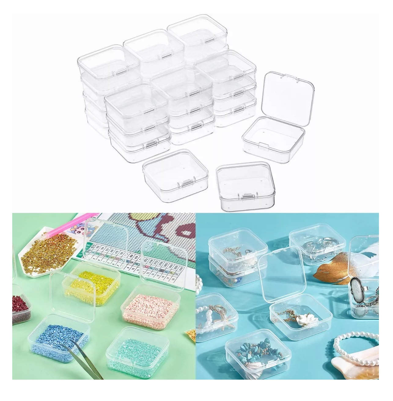 Foto 4 pulgar | Organizador Caja Para Cuentas De Tornillo, 24 Pcs Transparente