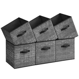Foto 1 | Juego de 6 Cubos de Almacenamiento Songmics Classic Negro 33 x 33 cm