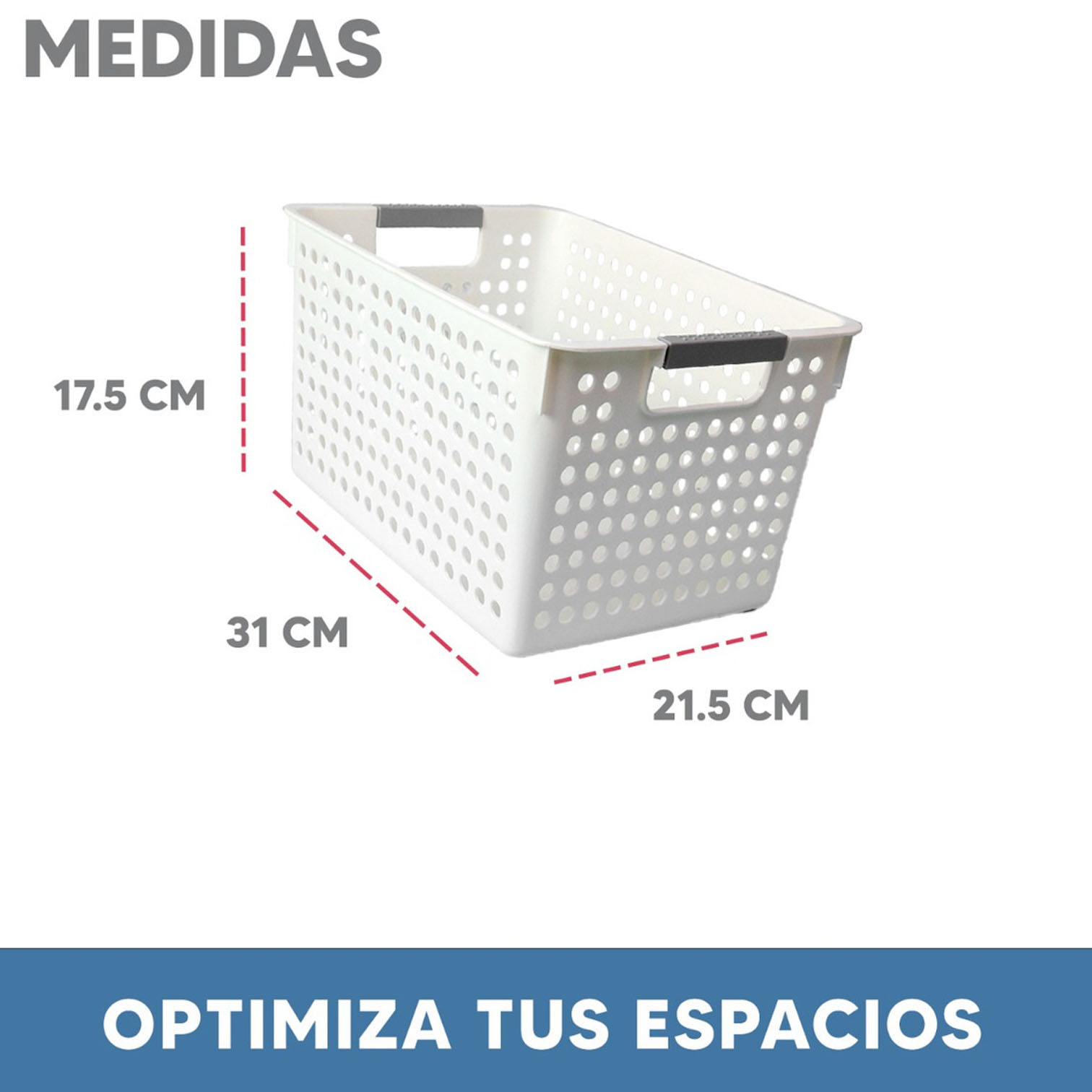 Foto 3 | Set 4 Canastas De Almacenamiento Jauz Improvement Color Blanco (j0430)