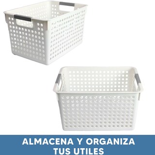 Foto 5 | Set 4 Canastas De Almacenamiento Jauz Improvement Color Blanco (j0430)
