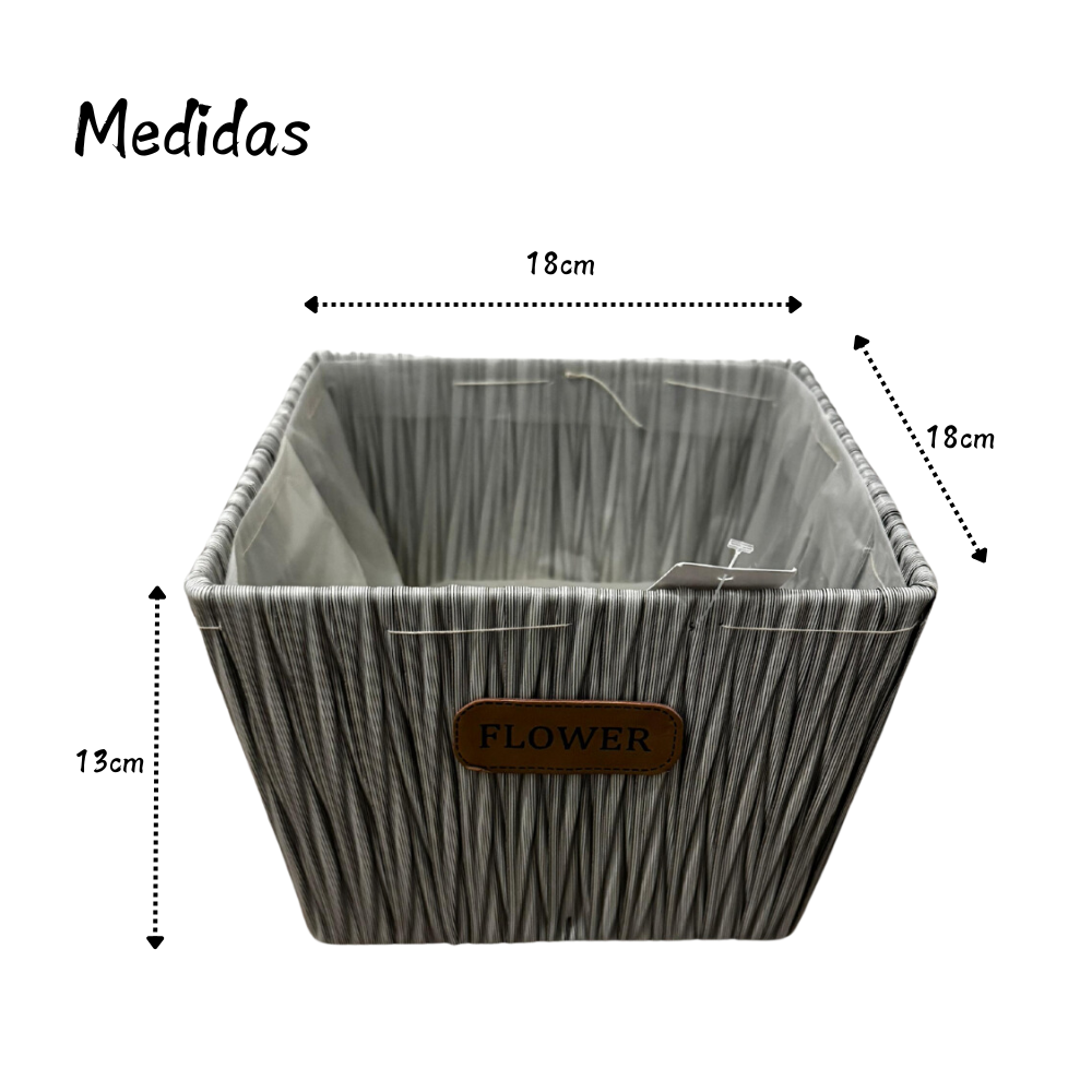 Foto 5 pulgar | Set 4 Cestas Organizadora Multiusos Caja Decoración De Tela