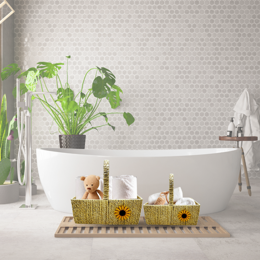 Foto 5 | Set 2 Cestas Organizadoras Decorativas Fibra Orgánica Tejida