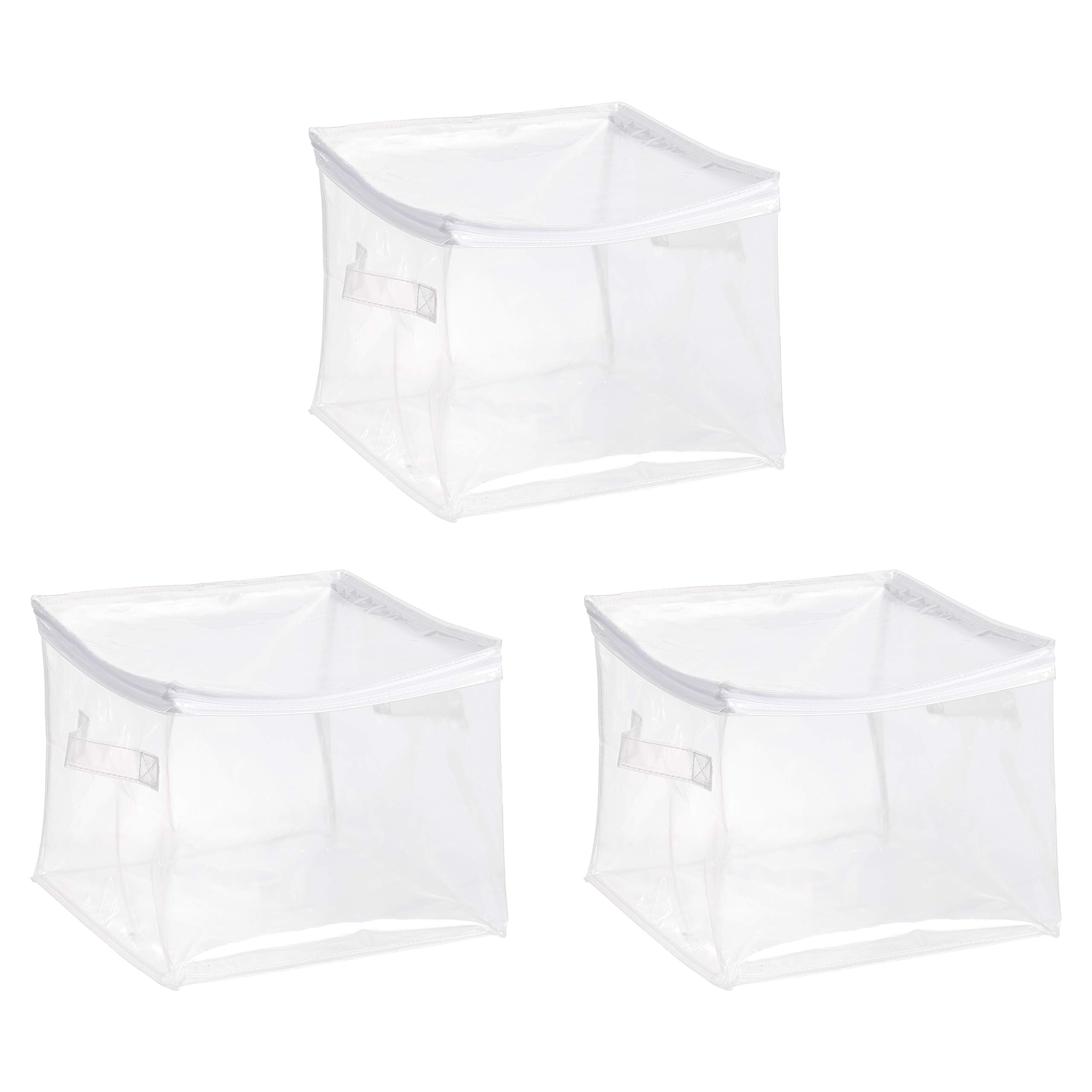 Foto 2 pulgar | Organizadores De Almacenamiento Amazon Basics Transparentes Con Cierre, Paquete De 3 - Venta Internacional.