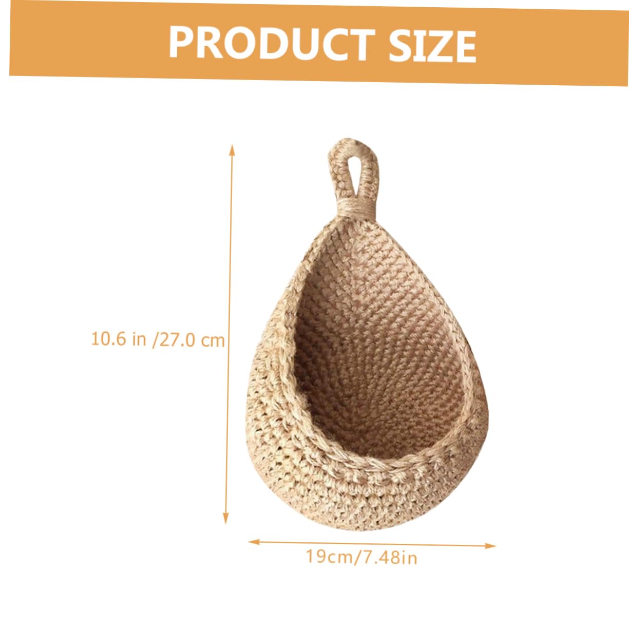 Foto 5 pulgar | Canasta de Pared Tejida Cesta de Almacenamiento para Colgar de Yute - Venta Internacional