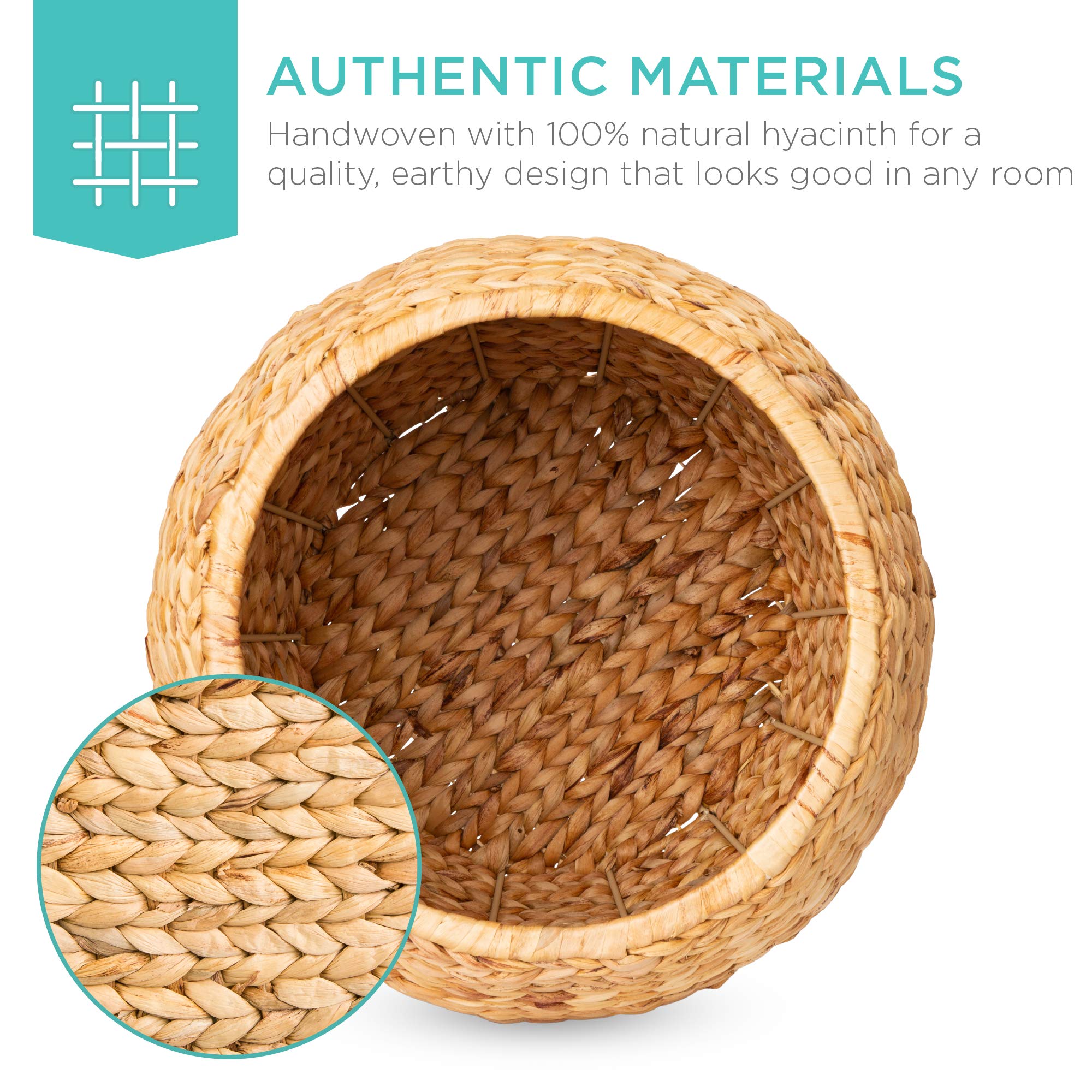 Foto 5 pulgar | Cesta De Almacenamiento Best Choice Products Vintage Hyacinth Natural - Venta Internacional.