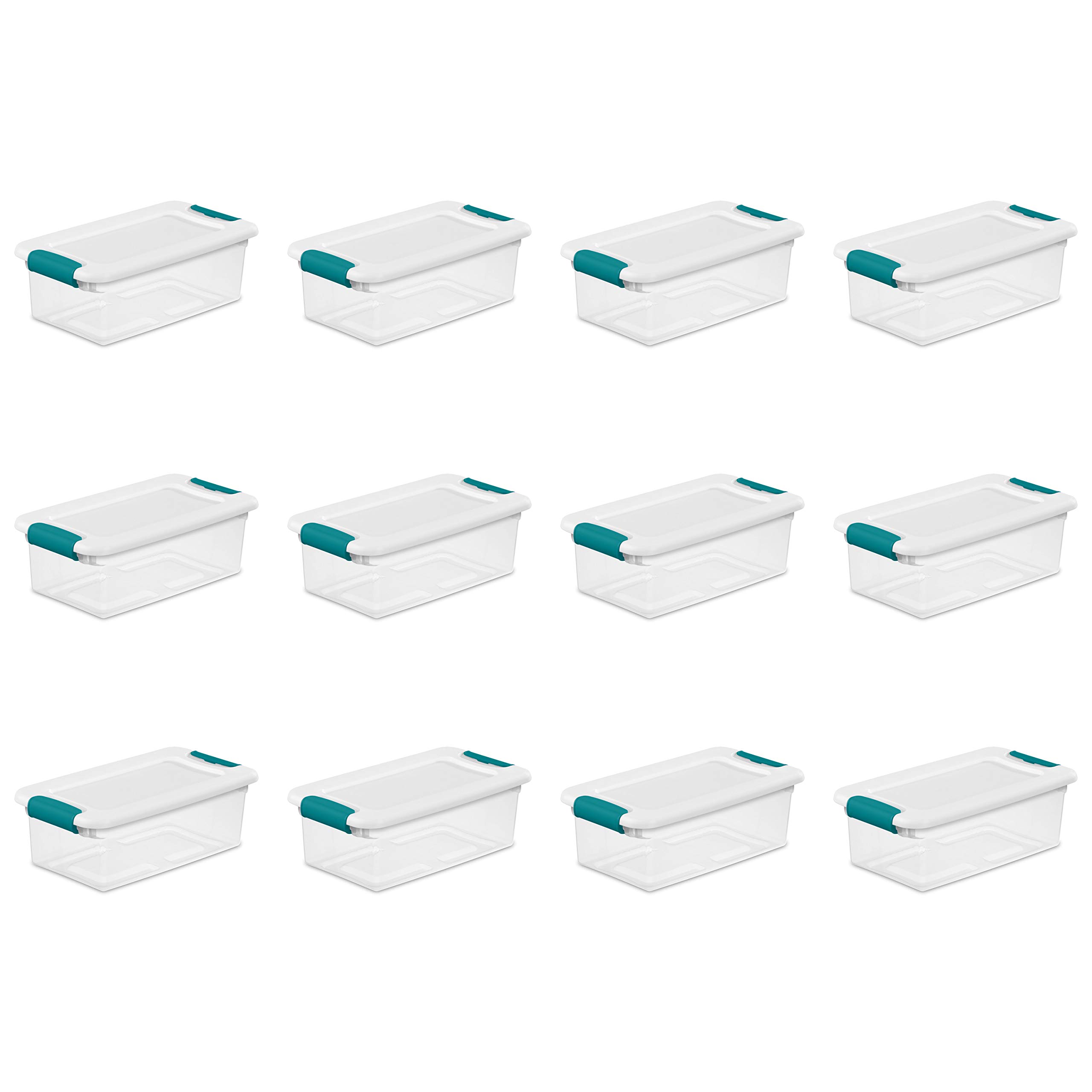 Foto 1 | Caja De Almacenamiento Sterilite De 6 Litros, Apilable, Transparente Y Blanca, Paquete De 12 - Venta Internacional.