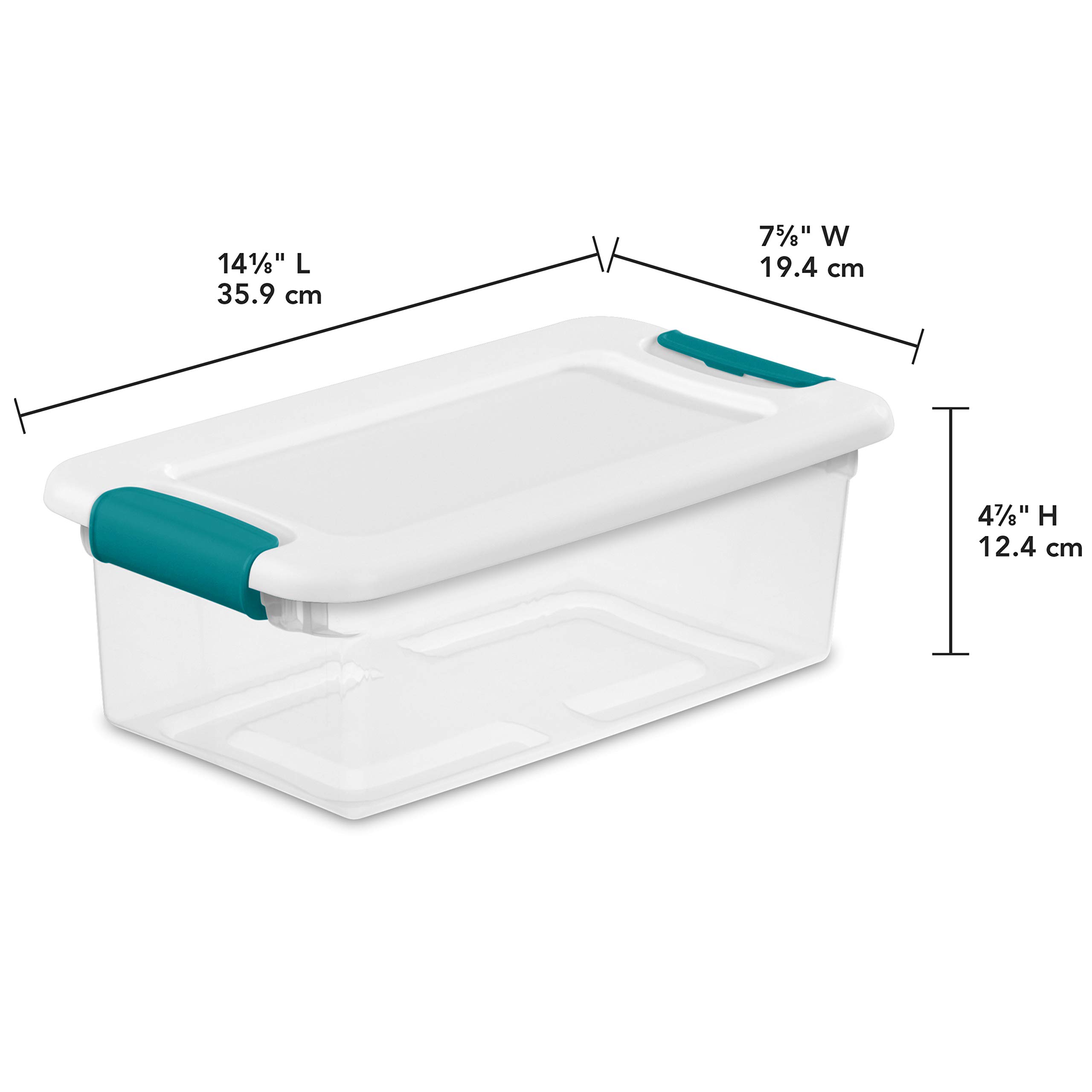 Foto 3 pulgar | Caja De Almacenamiento Sterilite De 6 Litros, Apilable, Transparente Y Blanca, Paquete De 12 - Venta Internacional.