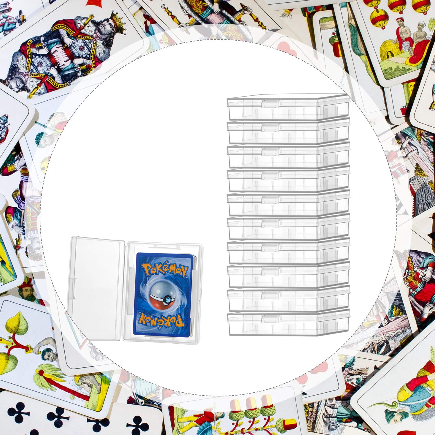 Foto 7 | Funda Para Cartas Skylety, Organizador De 6 Piezas, Transparente - Venta Internacional.