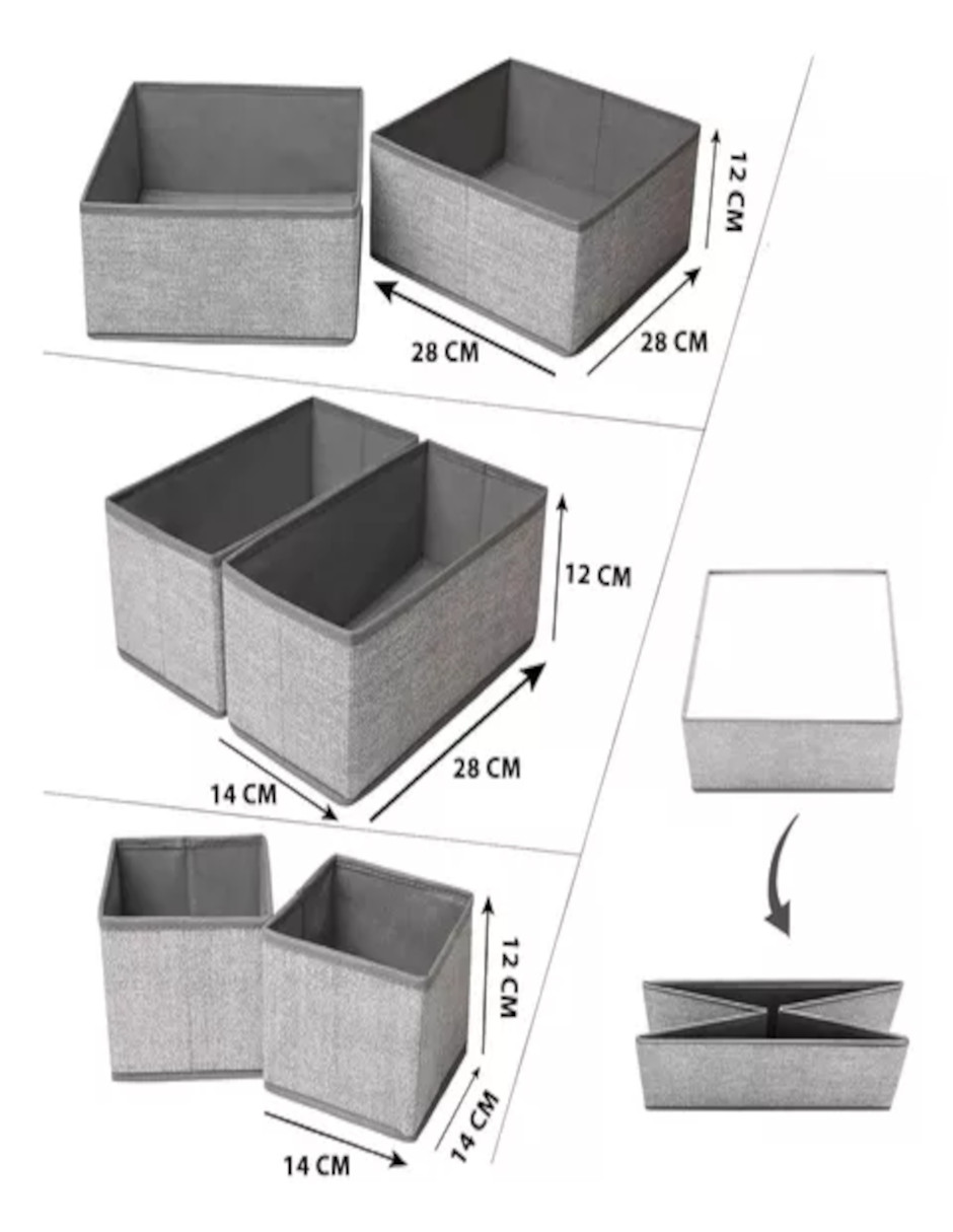 Foto 5 pulgar | Cajas De Almacenamiento Y Organizador De Ropa En Tela
