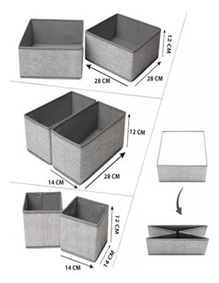 Foto 4 | Cajas De Almacenamiento Y Organizador De Ropa En Tela