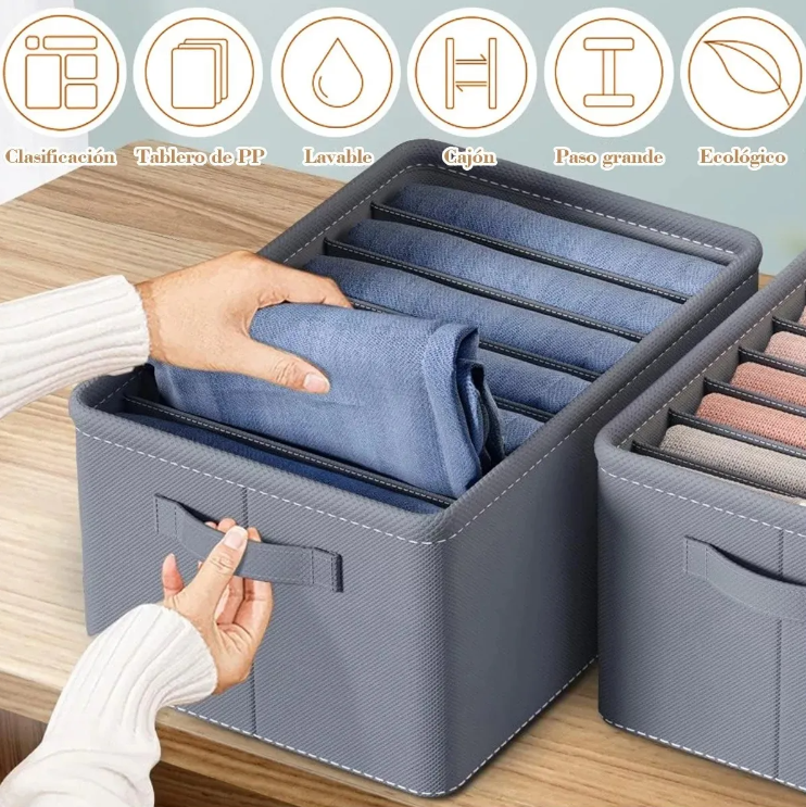 Foto 3 pulgar | 4 Cajas Organizadoras de Ropa Xtellar Gris