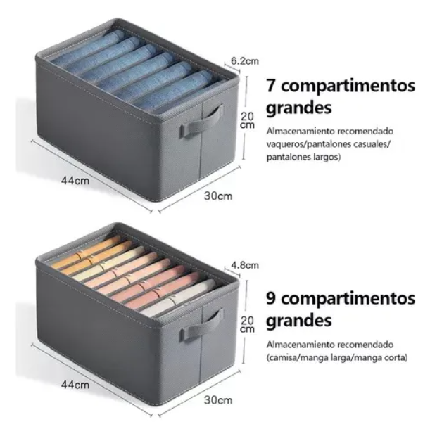 Foto 4 pulgar | 4 Cajas Organizadoras de Ropa Xtellar Gris