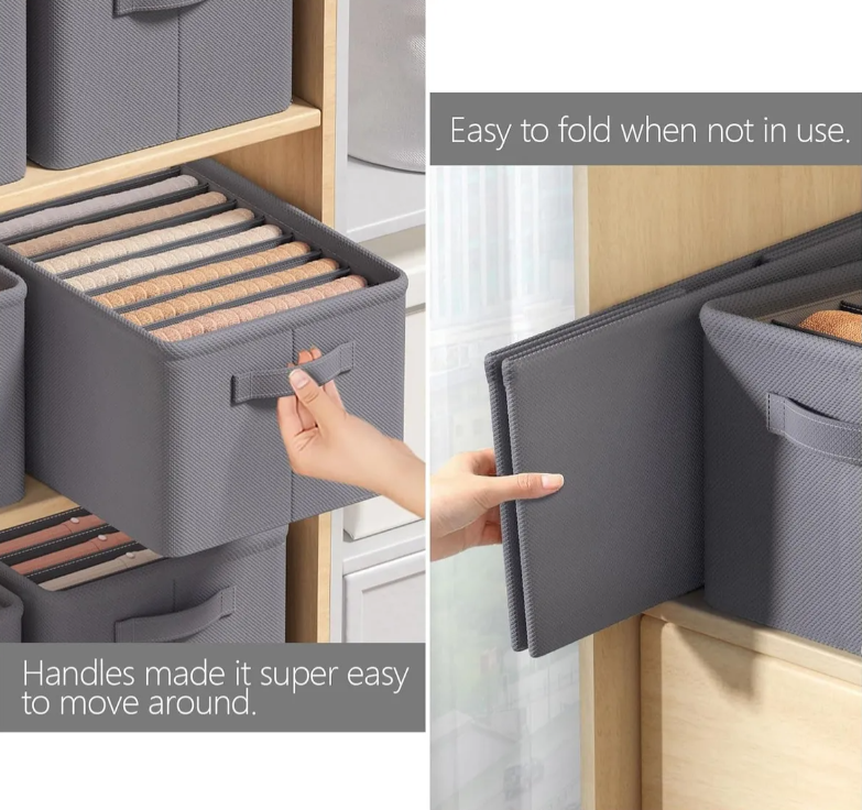 Foto 5 pulgar | 4 Cajas Organizadoras de Ropa Xtellar Gris
