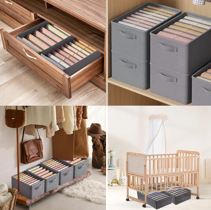Foto 5 | 4 Cajas Organizadoras de Ropa Xtellar Gris