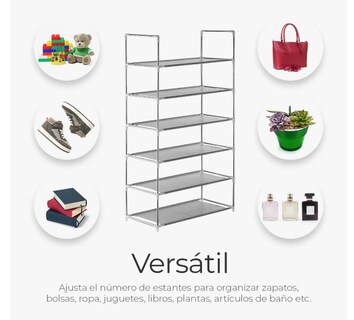 Foto 3 | Zapatera Xtellar Organizador Zapatos 18 Pares Fácil De Transportar Plateado