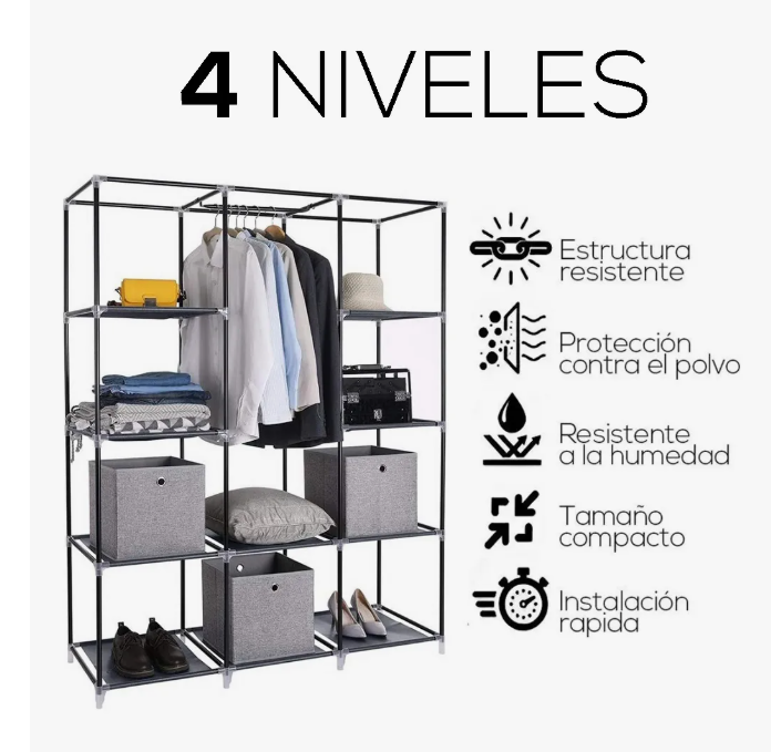 Foto 3 pulgar | Closet Xtellar Armable Azul