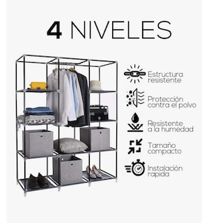 Foto 2 | Closet Xtellar Armable Negro