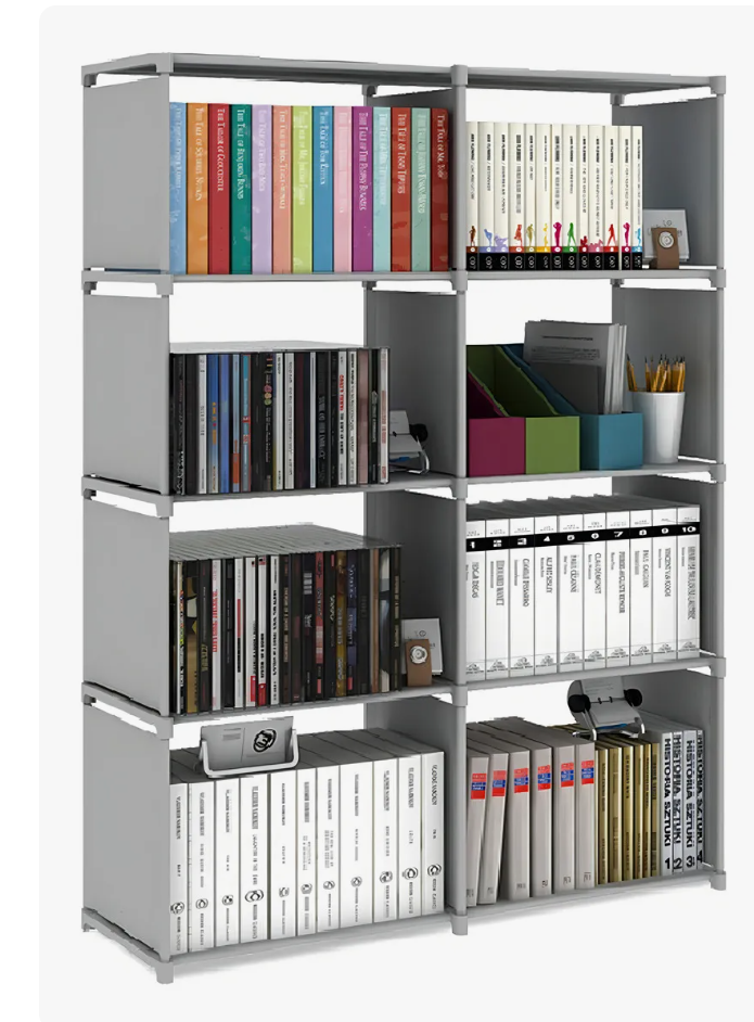 Librero Xtellar Adilier A01 Gris 80x125x27 Cm