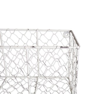 Foto 4 | Cestas De Pared Dii Chicken Wire Collection Vintage White (2) - Venta Internacional.