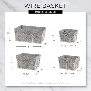 Foto 3 | Cestas De Almacenamiento Dii Farmhouse Chicken Wire Con Forro, Juego De 5 - Venta Internacional.