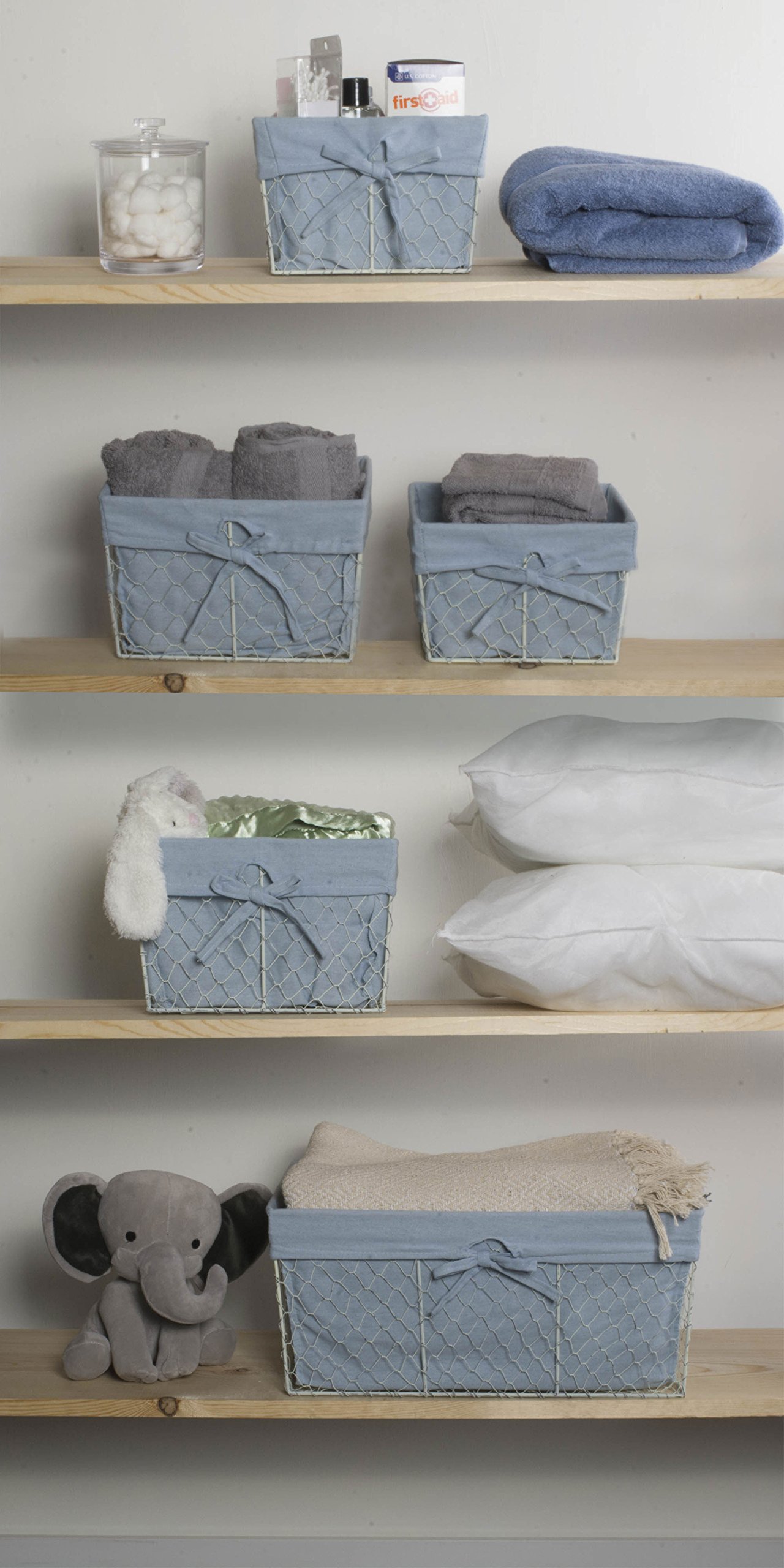 Foto 7 | Cestas De Almacenamiento Dii Farmhouse Chicken Wire Con Forro, Juego De 5 - Venta Internacional.