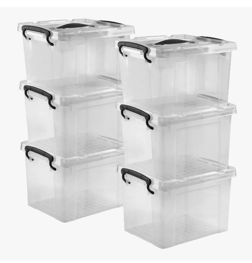 Cajas De Almacenamiento 6pz Transparentes 6 Litros