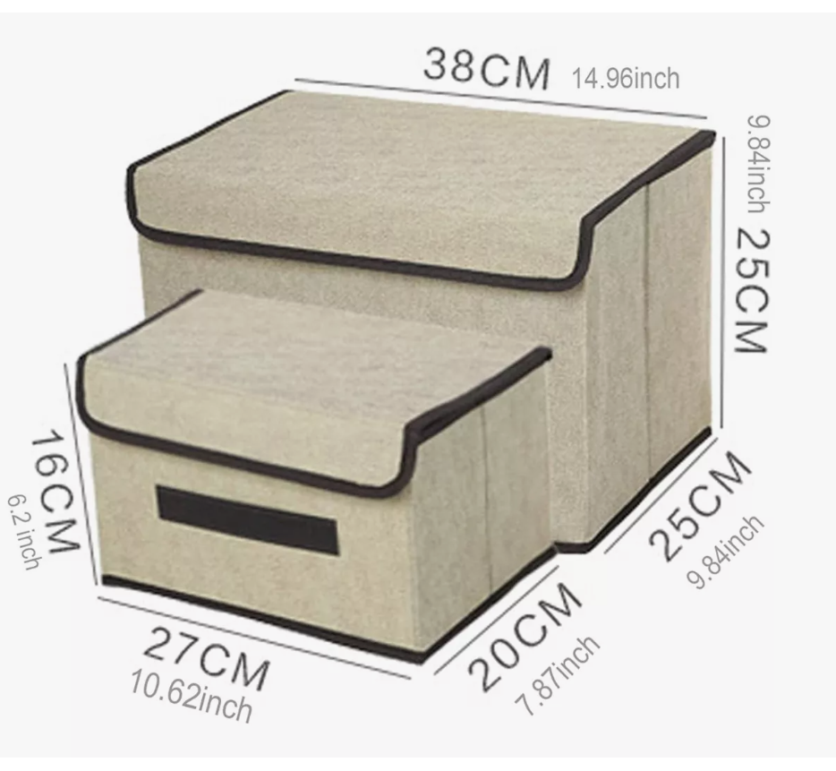 Foto 5 pulgar | 6 Cajas Almacenamiento De Tela Plegables Con Tapas Multiuso