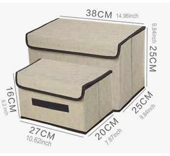 Foto 4 | 6 Cajas Almacenamiento De Tela Plegables Con Tapas Multiuso