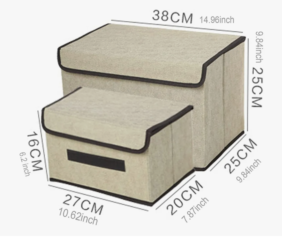 Foto 3 pulgar | 6 Cajas Almacenamiento De Tela Plegables Con Tapas Multiuso