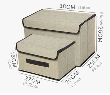 Foto 2 | 6 Cajas Almacenamiento De Tela Plegables Con Tapas Multiuso