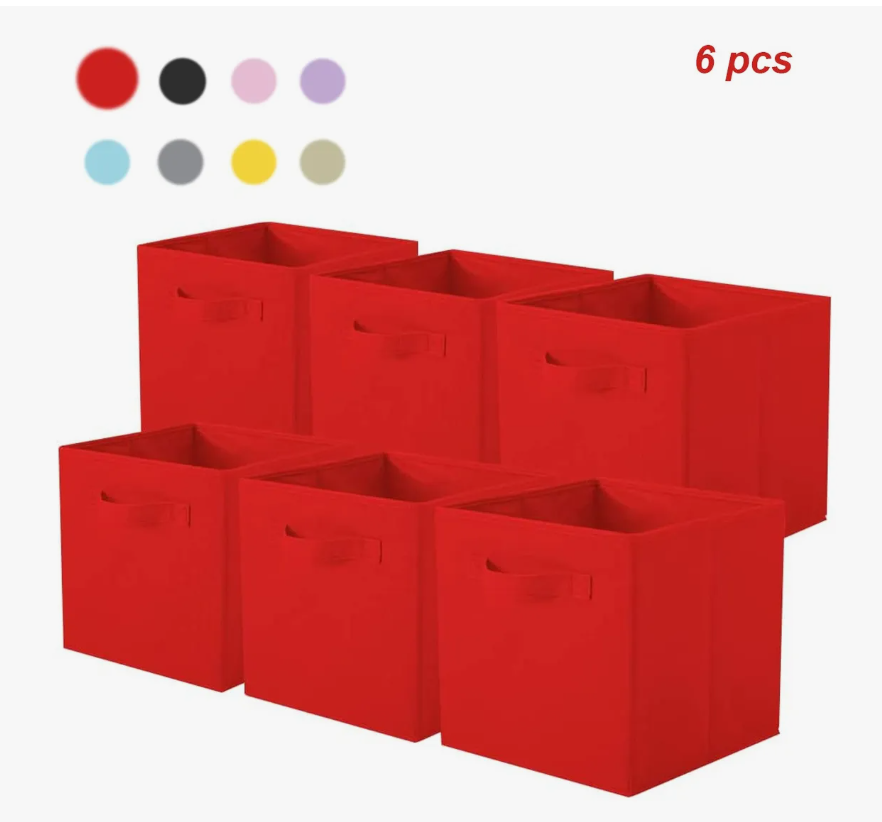 Foto 2 pulgar | Cajas De Almacenamiento De Organizadora Tela Plegables/6pcs