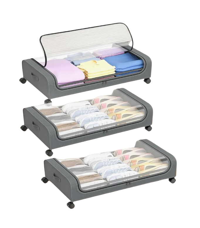 Foto 2 pulgar | Caja De Almacenamiento Para Zapatos Debajo De Cama Bolsa 3pc
