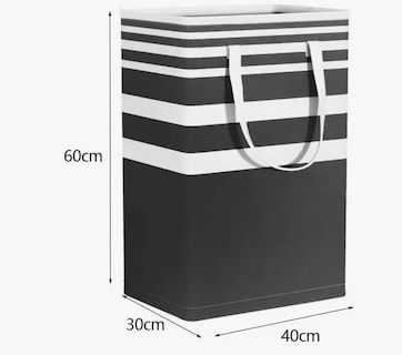 Foto 3 | Cesto de Ropa Impermeable y Plegable 75 L 2 Piezas
