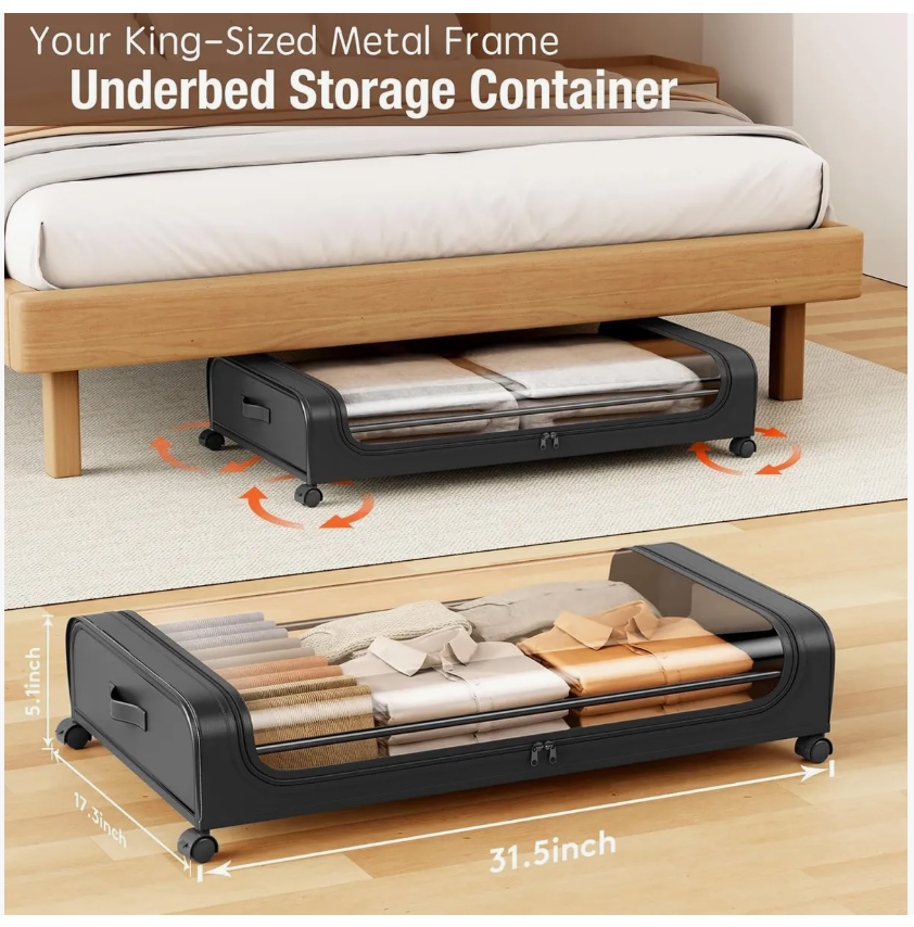Foto 5 pulgar | Caja De Almacenamiento Para Zapatos Debajo De Cama Bolsa