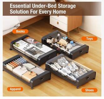 Foto 5 | Caja De Almacenamiento Para Zapatos Debajo De Cama Bolsa