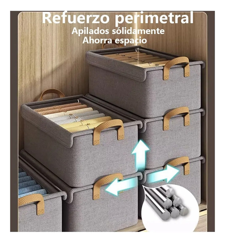 Foto 2 | Cajas Organizadoras Tucson De Tela Con Tapa Y Soporte De Acero 2pcs
