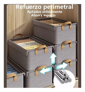 Foto 2 | Cajas Organizadoras Tucson De Tela Con Tapa Y Soporte De Acero 2pcs