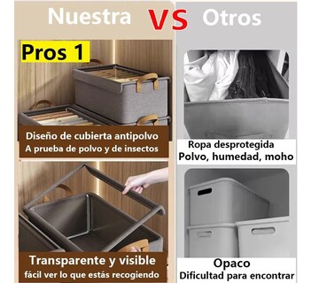 Foto 4 | Cajas Organizadoras Tucson De Tela Con Tapa Y Soporte De Acero 2pcs