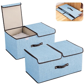 Foto 2 | Caja Organizadora De Tela Con Division Closet Aleissi 701327 Azul