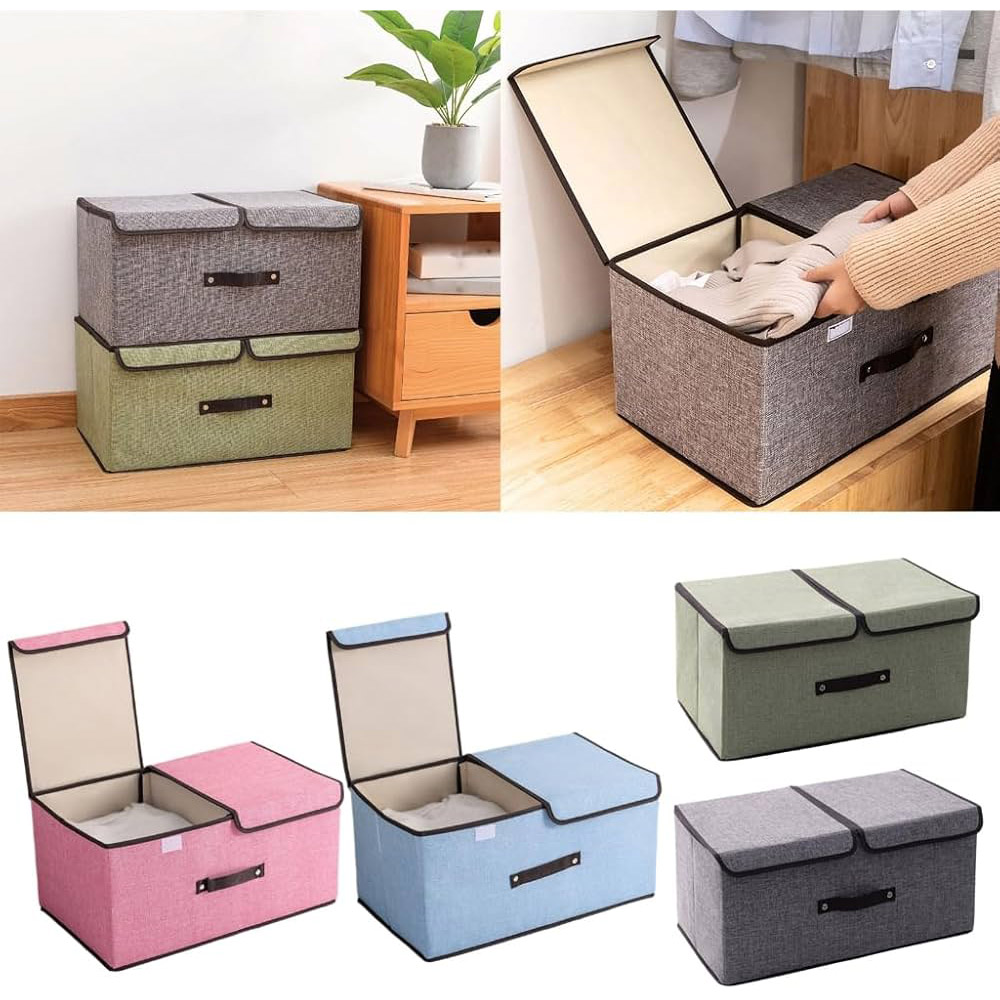 Foto 3 | Caja Organizadora De Tela Con Division Closet Aleissi 701327  Azul