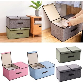 Foto 3 | Caja Organizadora De Tela Con Division Closet Aleissi 701327 Azul